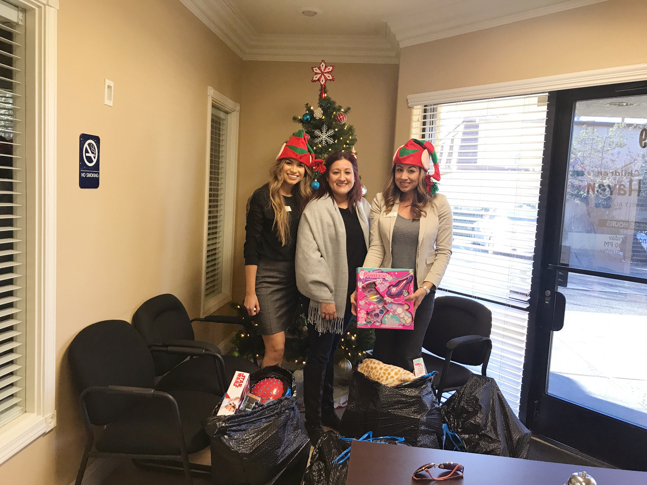 3 women celebrating holidays